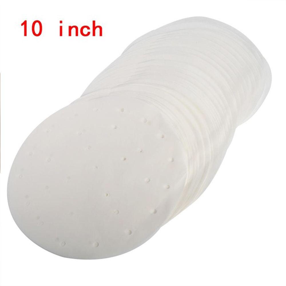 50 Pièces Mat pour Cuiseur Vapeur Antiadhésif 4/6/8/10 Pouces Papier Huilé Papier Sulfurisé Doublures Outils de Cuisson