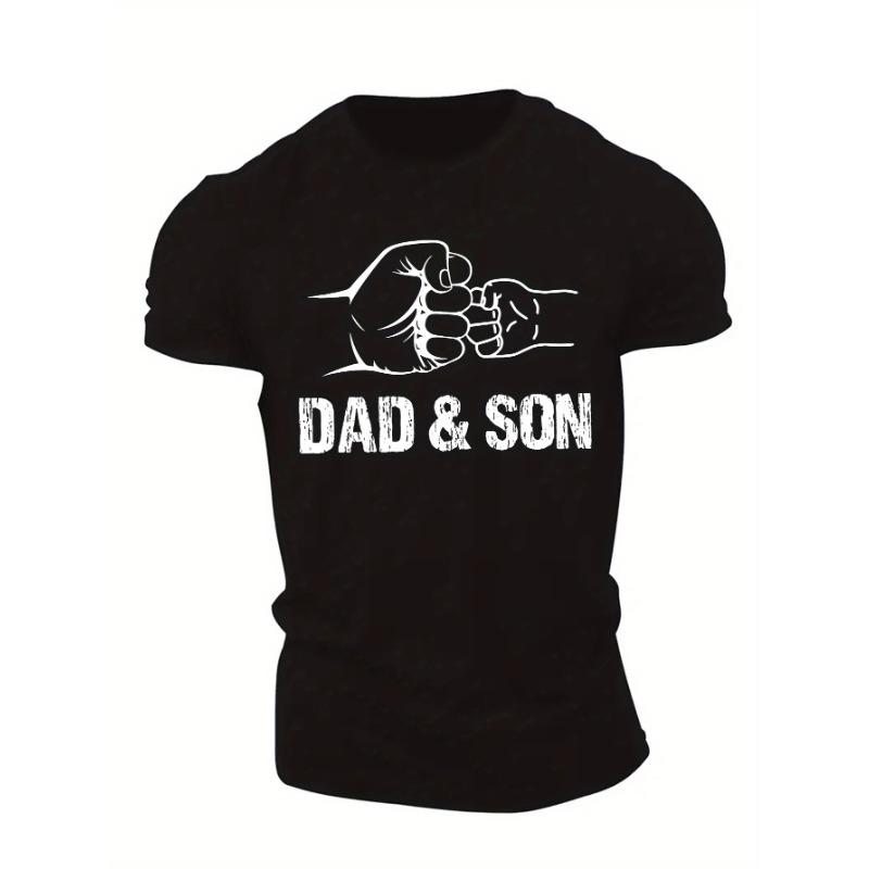 European sizes DAD AND SON Men's Short Sleeve T-shirt Summer T-shirt Top