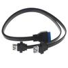 USB 3.0 20-Pin Female To Dual AF Female Flat Extension Cable