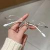 1.67 1.74 -8 To +8 Women Ladies Rimless Minus Glasses Anti Blue Light Eye Protection Near Sight Glasses Ultra Light Eyeglasses Diopter