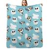 Puffin Repeated Pattern Throw Blanket Valentine Gift Ideas Bed Fashionable Camping Blankets