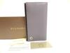 Authentic Man Gray Navy Blue Leather Flap Long Wallet #b012  Open Box