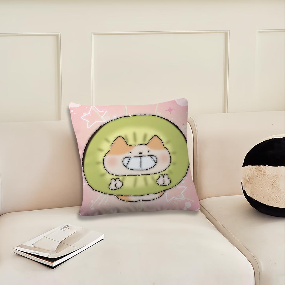 Cartoon Kitten Couple Cute Cushion Cover Pillow Cover Decoration Room Home Sofa Living Office Car Nordic Simplicity