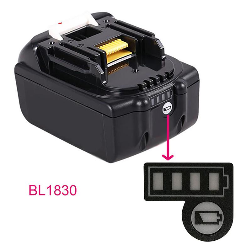10 יחידות למצבר Li-Ion Makita BL1830 מדבקת תווית מפתח LED אביזרי כלים מדבקת תווית מפתח LED למצבר Li-Ion כלי עבודה