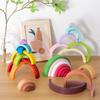 Hot Arch Bridge Rainbow Building Blocks Kids Wood Stacker Baby Toy Color Cognitive Children Montessori Educational Wooden Toys