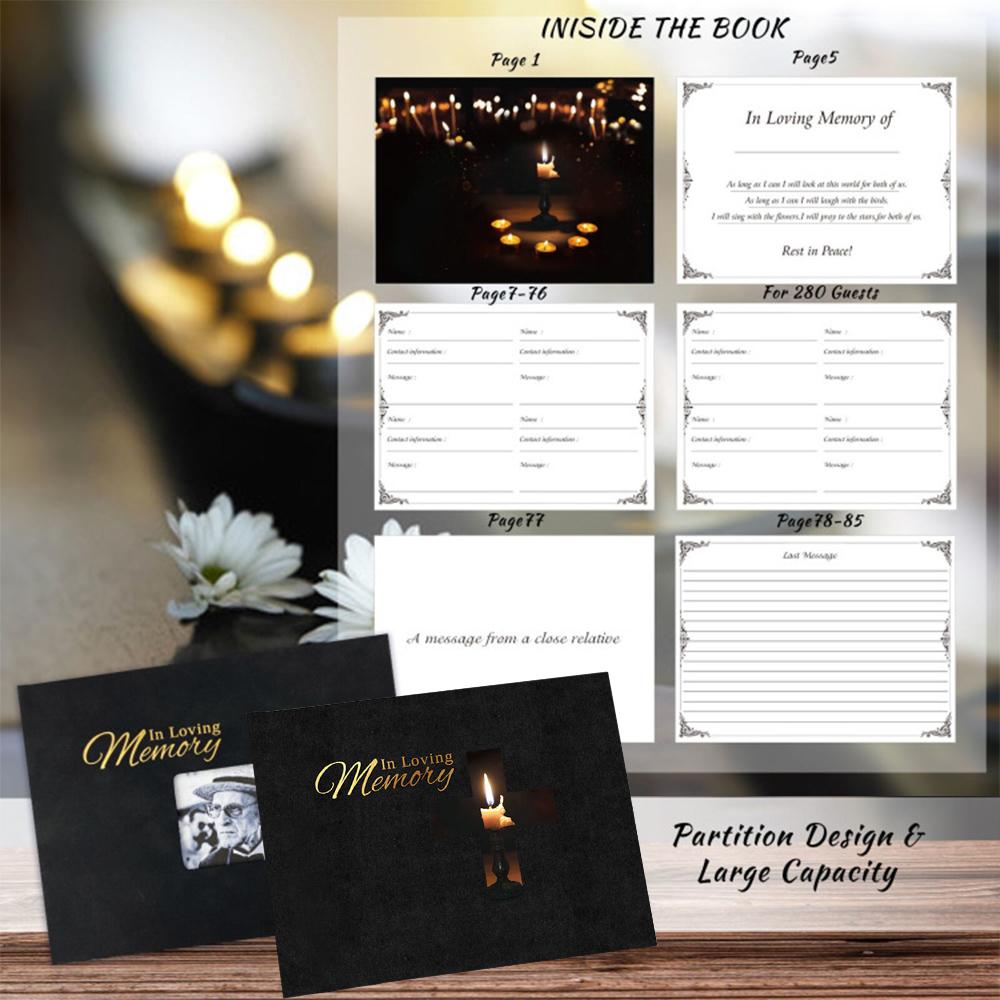 Funeral Guest Book Signature Funeral Sign In Book Reception Message Book Celebration of Life Anniversary Loving Memorial Service