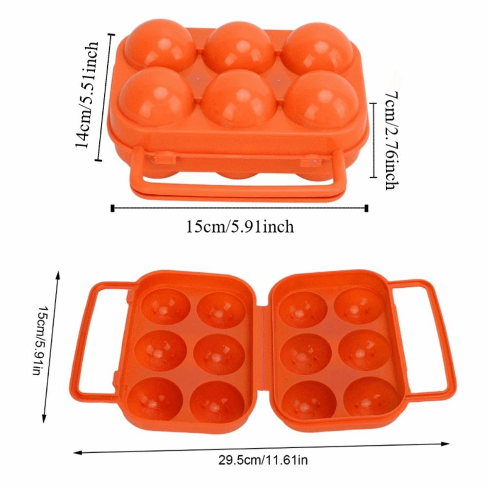 3 Pcs 6 Grid Egg Storage Carrier ABS Egg Holder Durable Egg Box  Indoor Kitchen