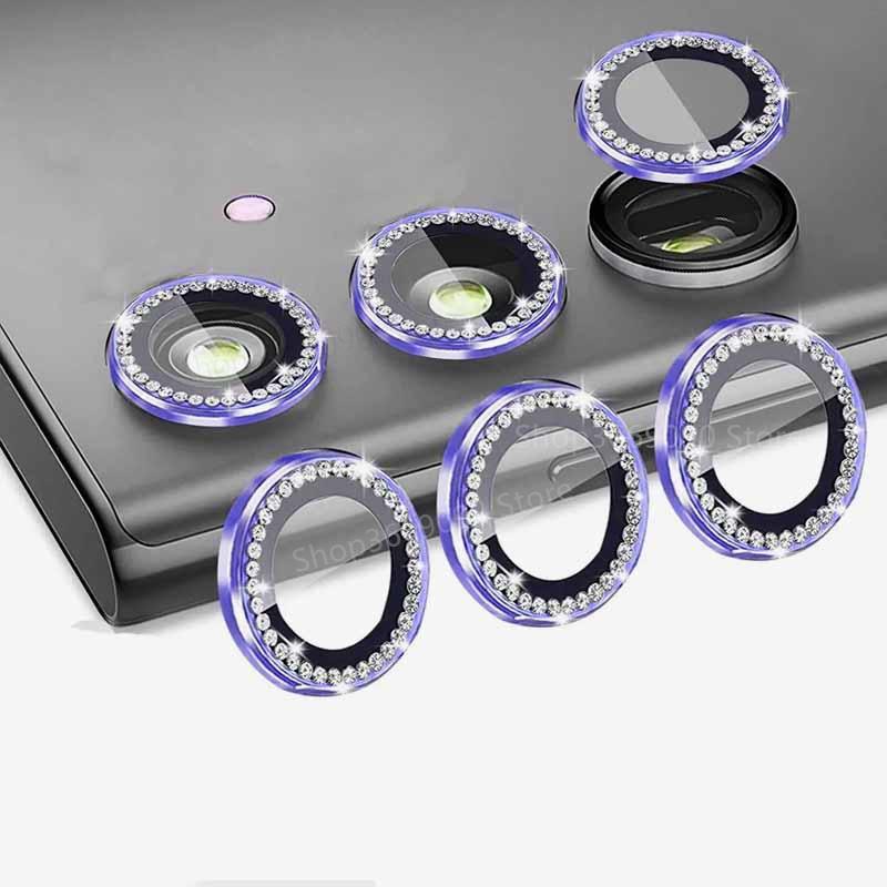 Diamantový prsteň na fotoaparát pre Samsung A55 A35 A25 A15 A05 A05S A14 A24 A34 A54 Tvrdené sklo Ochranný kryt s prstencom zo zliatiny pre objektív fotoaparátu
