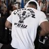Evropská a americká fitness nová letní sportovní trička s krátkým rukávem pánská elastická bavlněná volná top svalový trénink běh