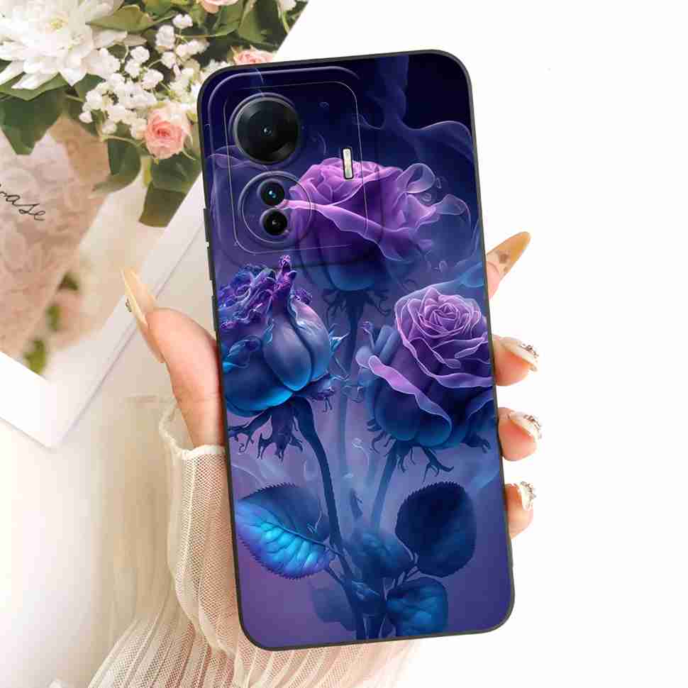 For vivo S15e 5G V2190A Case Colorful Painted Flowers Silicone Cover For Vivo S15e VIVO S15E 5G 6.44" Full Protection Bumper
