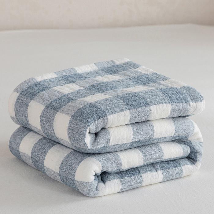 Blanket-Classic Heavyweight Soft Printed Plush Throw Blanket, Cozy and Fuzzy, Watercolor Plaid Blush