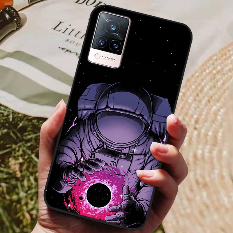 For Coque vivo V21e Case Silicon Back Cover Phone Case For vivo V21e Cases Soft bumper Funda on vivo V2061 V21 e V 21e 6.44" Bag