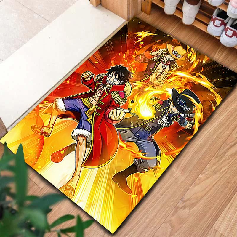 Monkey D Luffy Teppich Teppich für Wohnzimmer Schlafzimmer Zuhause Sofadekoration, Kinder Spiel Rutschfeste Bodenmatte