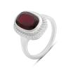 Silver Ring with Artificial Garnet Nano 3.66ct, Cubic Zirconias, Item Weight 5.54 G (60002307)