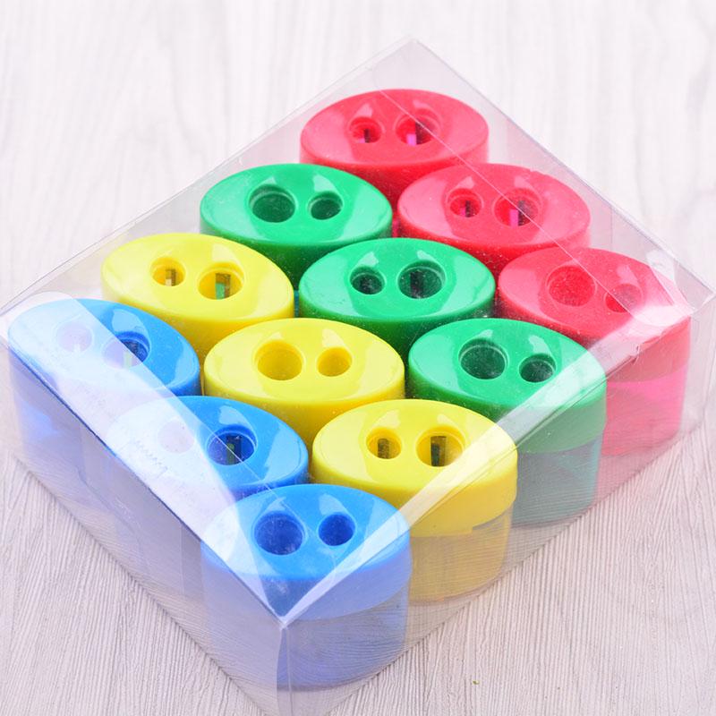 Two-Hole Pencil Sharpener, Multifunctional Mechanical Pencil Sharpener Office Stationery ARI