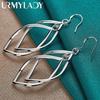 Fine 925 Sterling Silver Earrings Fashion Charm Jewelry ME028