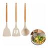 3Pcs/set Non-slip Silicone Spoon Shove Non-Stick Pot Spatula Set  Kitchen Utensils Cookware
