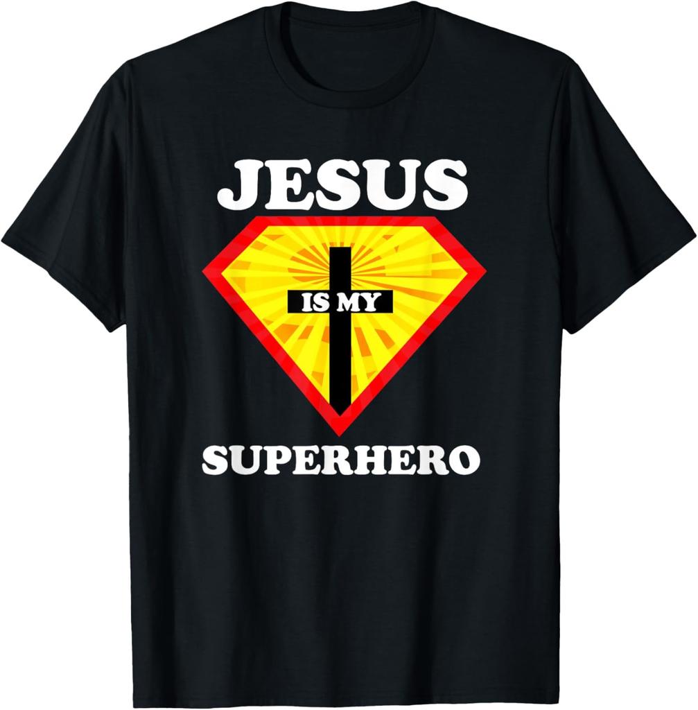 Jesus Is My Superhero Cute Powerful Christian Gift American T-Shirt