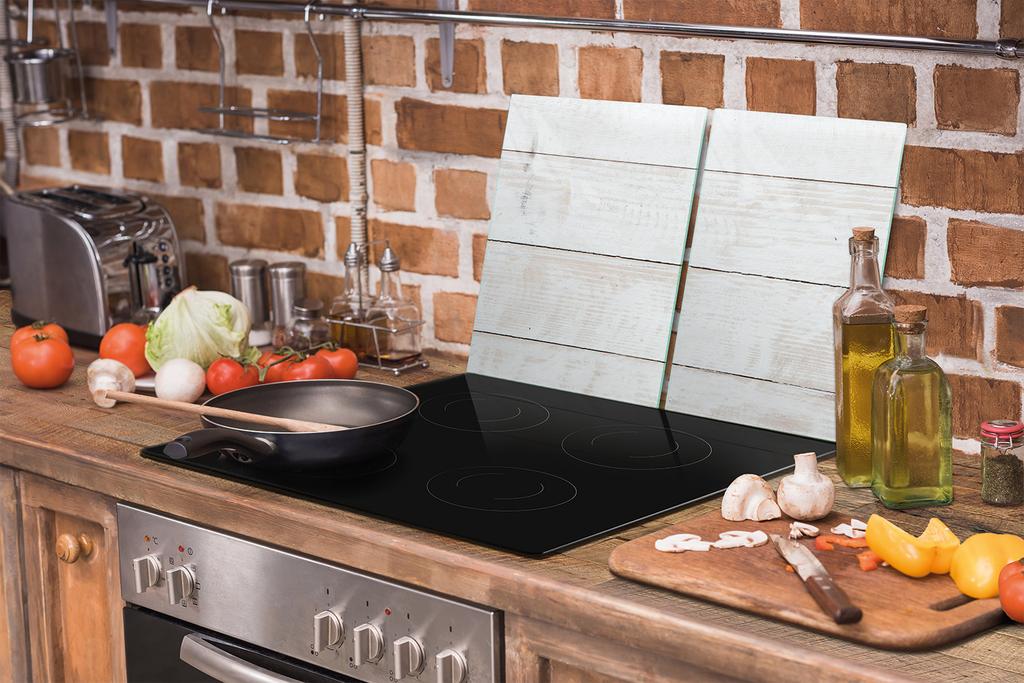 GLAS-KOCHFELD-SCHUTZPLATTE 75x52 HOLZ
