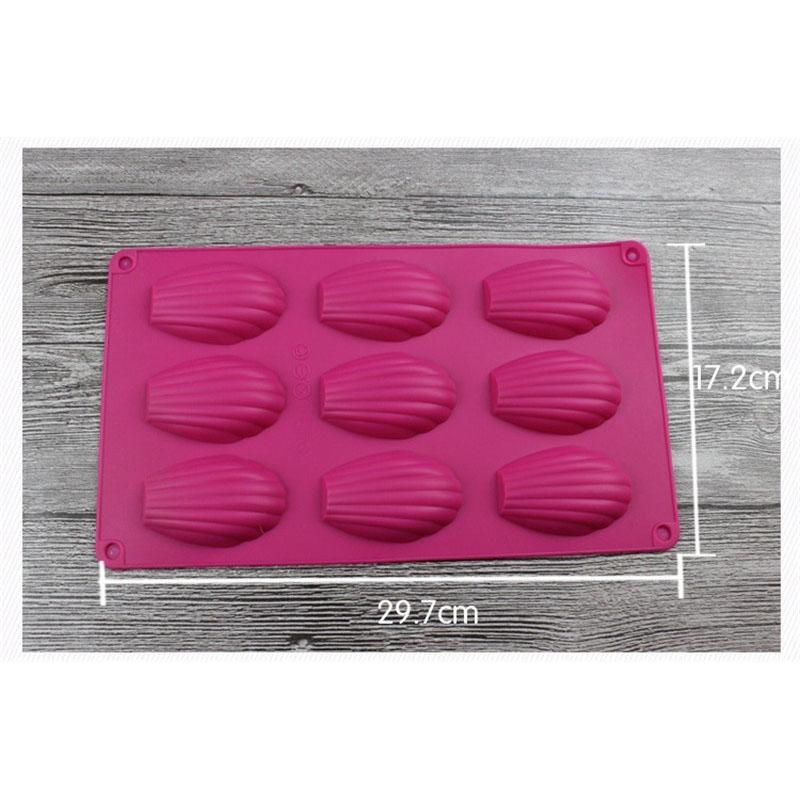Silicone Mould 9 Shell Pan, Cake Mold & Baking Mould, Cookies Candy, Random Colors