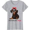 Dachshund Máma Bandana Dámské Dachshund Pes Tričko Ležérní Bavlna Denní Čtyři Roční Období Vintage Tričko Trička Streetwear