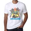 Men’s Vintage Tee Shirt Graphic T Shirt Summer Triangle Auckland White