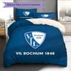VfL Bochum Muster Bettwäsche Bettdecken-Set Heimdekoration Geschenk (1 Bettbezug + 2 Kissenbezüge (ohne Füllung))