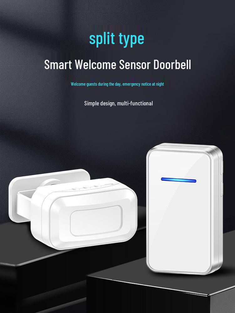 Welcome Sensor Doorbell with Voice Greeting - One-to-Three Shop Entrance Alarm