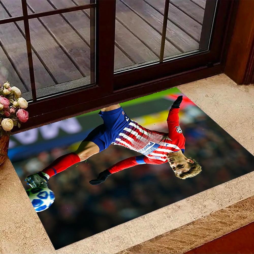 Atletico Madrid's Player Action Carpet Perfect for Decorate Room Outdoor Hallway Bedrooms Anti-slip Rug Decorate Offices Best for Christmas