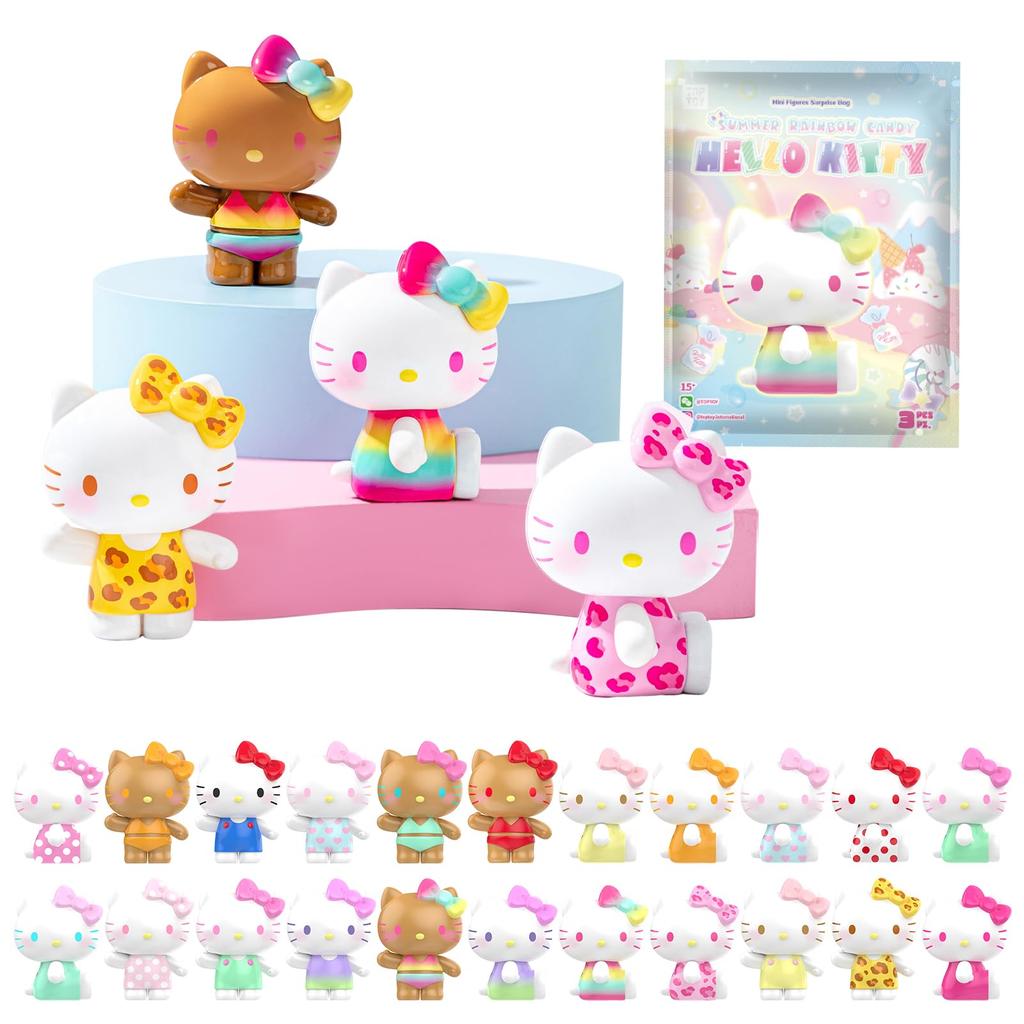 TOP TOY Hello Kitty Summer Rainbow Candy Series Gachapon Blind Box Figure Soft Vinyl PVC Premium Toy Birthday Gift SANRIO Sanrio Character Collector