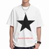 Black Star Screen Printed Graphic Designer Short Sleeve Tee 100 Cotton TShirt