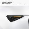YZ Turn Signal Camera Trim Cover forTesla Model 3 Y Accessories Side Leaf Board Protector ABS Matte Carbon Fiber Pattern