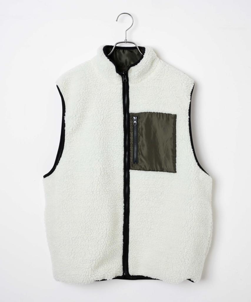 WEGO Gilet Reversibile in Boa Taglia Bianco, M,