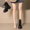Koreaanse versie van Martin boots dames lente en herfst mode kleine dikke zolen verhogen Britse stijl 2025 nieuwe trendy korte laarzen