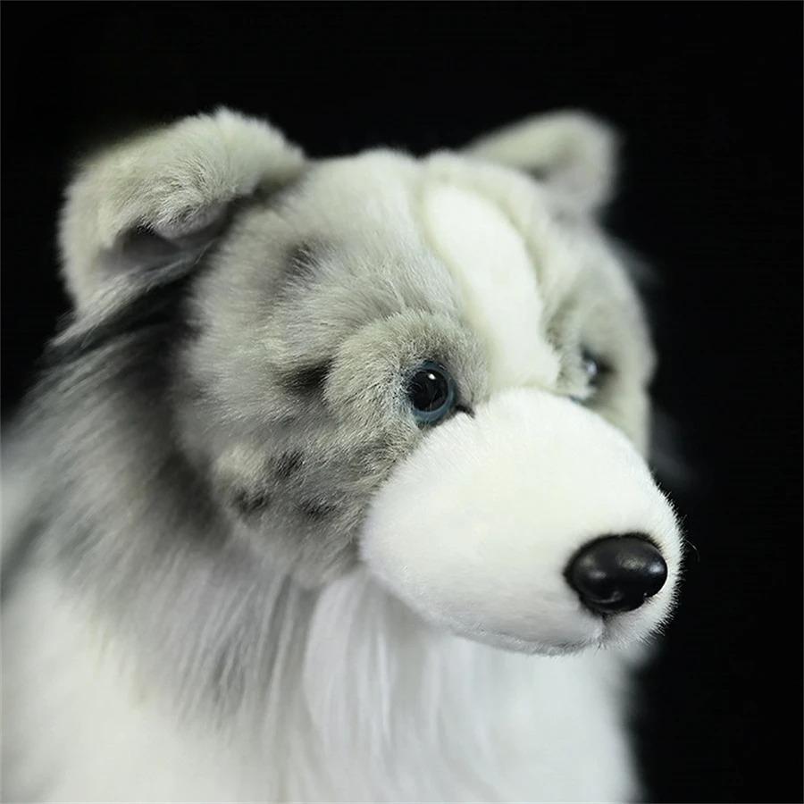 Border Collie High Fidelity Anime Cute Plushie Sheep Dog Plush Toys Lifelike Animals Simulation Stuffed Doll Kawai Toy Gifts