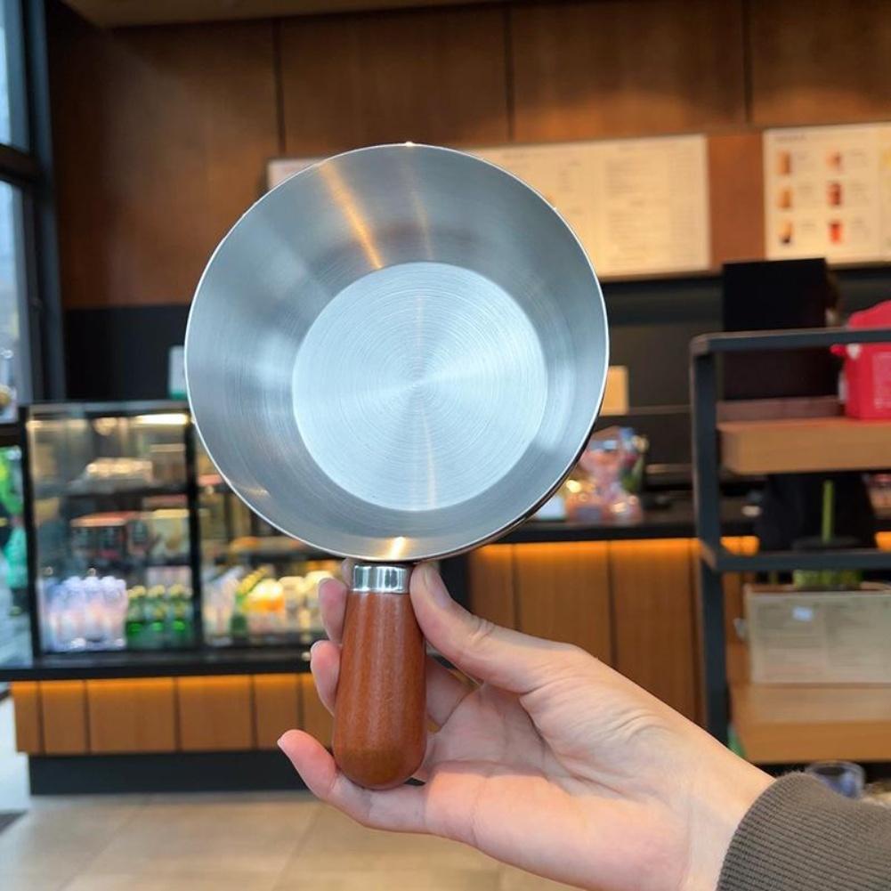 Multifunction Use Stainless Steel Pan Wooden Handle Pan