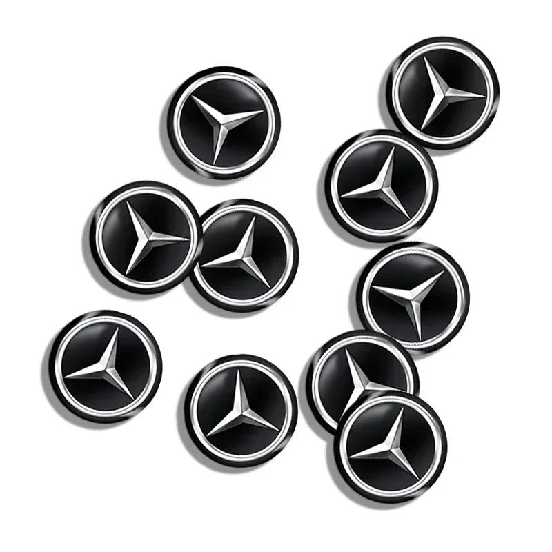 14mm Car Key Emblem Stickers Accessories For Mercedes Benz AMG E S C A B Class GLE GLS CLS GLC CLA GLA GLK GLB W205 W206 W221 LV3