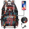 Large Capacity USB Charging Backpack for Teenage Students Boys Girls Casual Travel Basketball Collection Bookbag