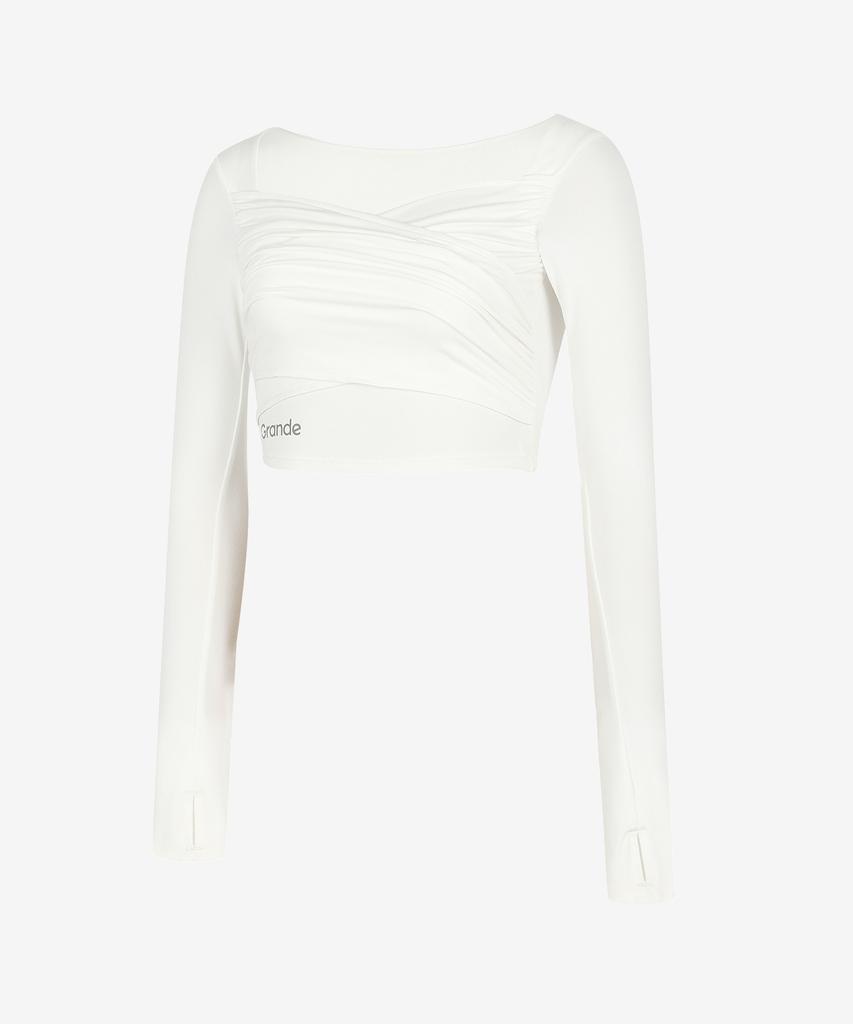 GRANDE LINE Bolero Cross Shirred Long Sleeve_5 Colors