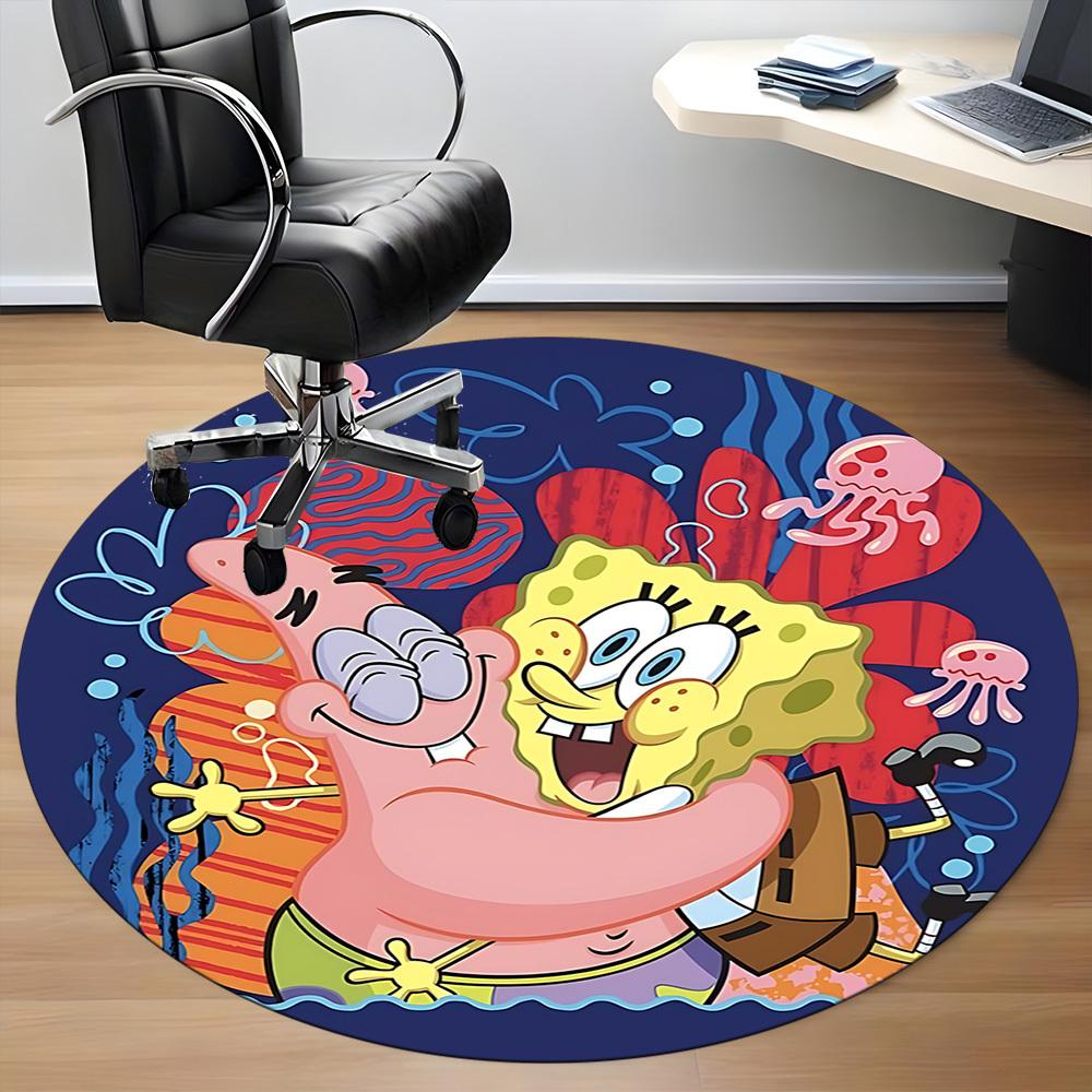 SpongeBob Patrick Office Round Area Rug, Under Office Chairs Bedroom Living Room Home Decor a1022245