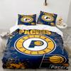 Pacers Basketball Team Bedding Set 3pcs, High Quality Bedding Set Including 1pc Duvet Cover And 2pcs Pillowcases for Bedroom, Dormitory Gift