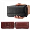 Universal Leather Mobile Phone Holster Belt Clip Case For iPhone 17 16 15 14 Pro Max Samsung Huawei Xiaomi Men Waist Bag Cover