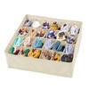Clothing Storage Drawer 24 for Foldable Clothes Organizer, Dividers, Compartments, Underwear, Socks, Ties, (Beige)