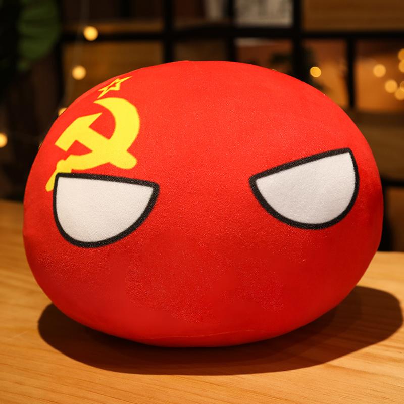 10-40cm Kawaii Countryball Peluche Remplie Polandball Un Usa Ussr France Russie Uk Japon Eu Canada Ita Ru Oreiller de Canapé Pendentif