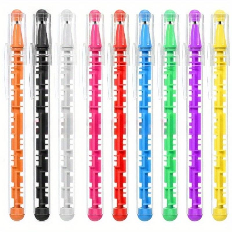 4 pièces de Stylos Bille Labyrinthe Créatifs Amusants - Un Article de Papeterie Apprentissage Nouveauté, Convient pour la Salle de Classe et le Bureau, Cadeaux pour Étudiants