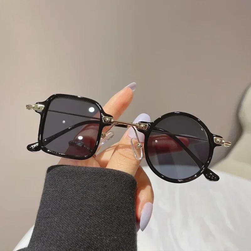 Square Round Sunglasses Retro Uv400 Clear Men Punk Sun Glasses Ocean Lens Shades For Women Men Eil Homme