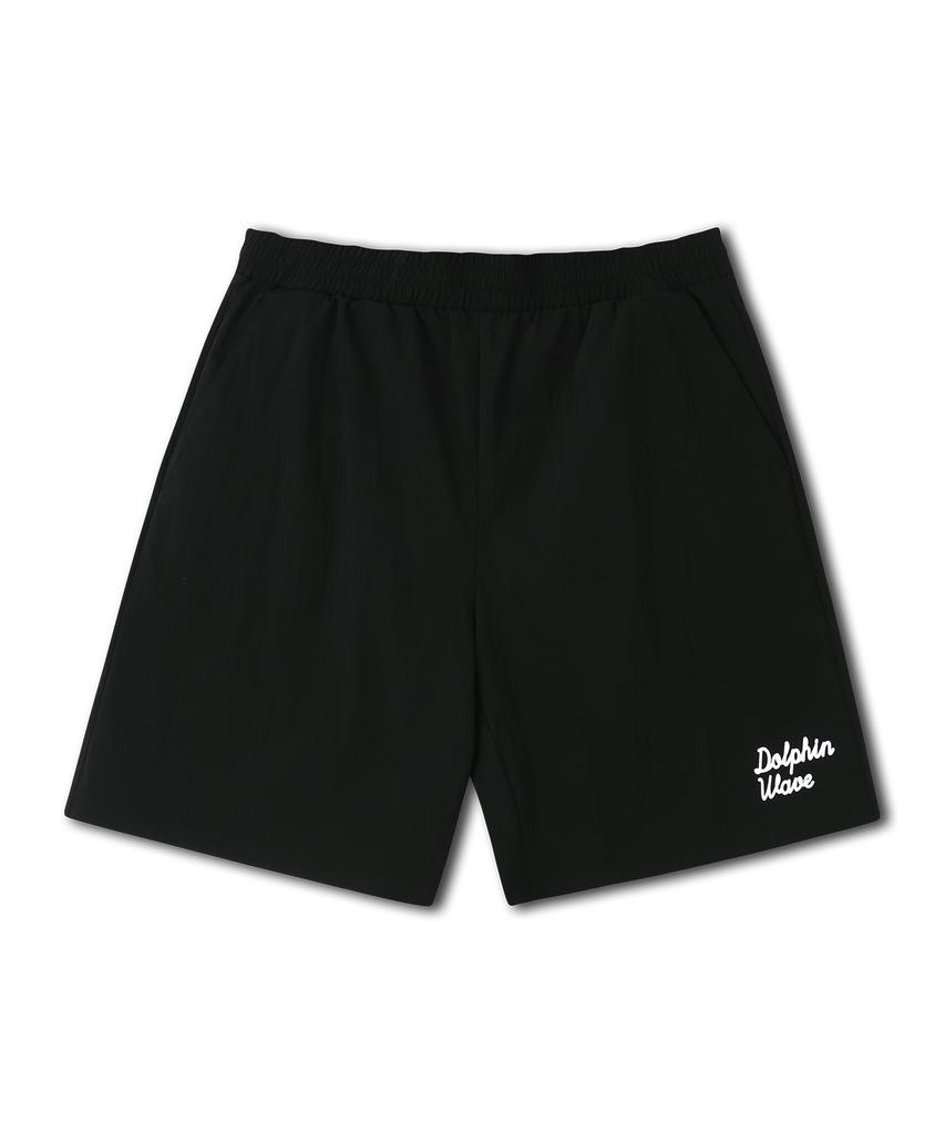 DOLPHIN WAVE APPAREL [Set] Dolphin Stretch Woven Short Sleeve T-Shirt & Shorts Black