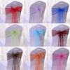 Ribbon Seat Cover Tie Chair Bows Sashes Chair Back Decor Wedding Reception Supplies Events Banquets