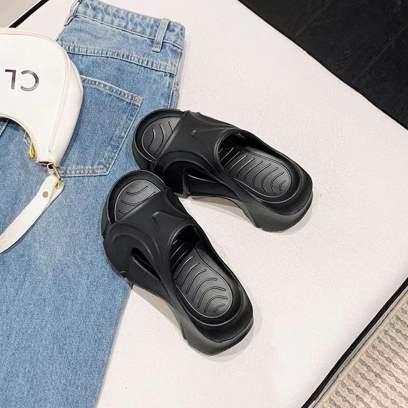 Platform Slippers Women New Pink Casual Beach Shoes Wedges 2024