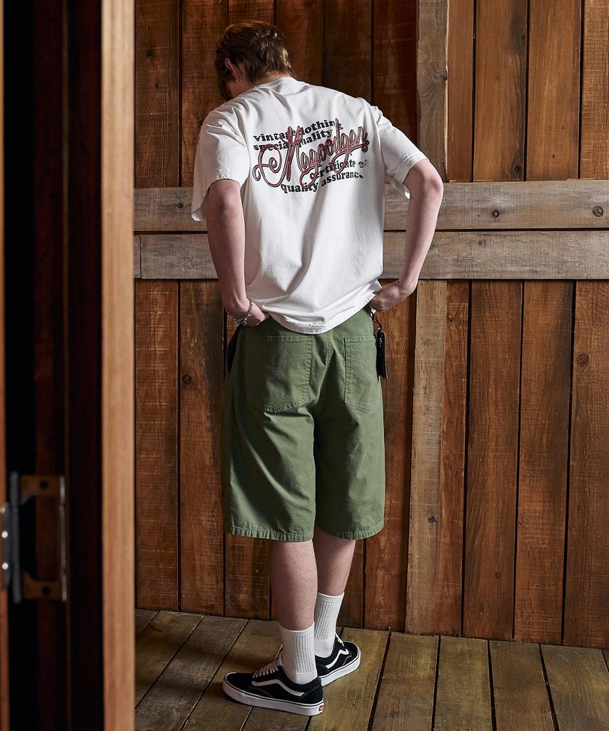 MAGOODGAN Swagber 3594 Vintage Clothing Semi-Overfit Off-White Short Sleeve Tee